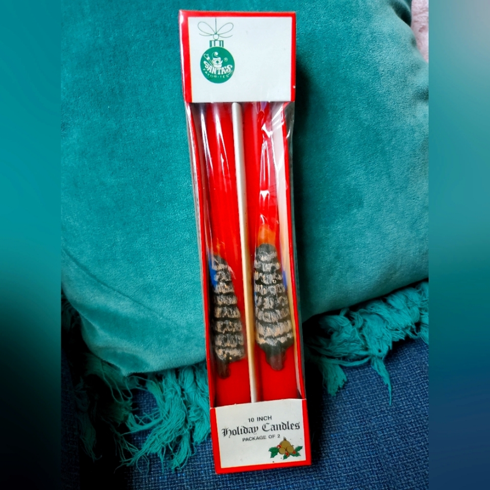 Santa's Favorite vintage novelty taper candles